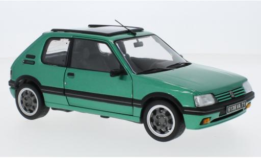 Modelauto Peugeot 205 GTI Griffe metallic groen 1991 1/18 Norev
