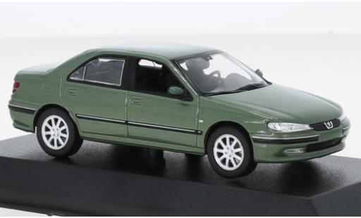 Modelauto Peugeot 406 Base metallic groen 2002 1/43 Norev