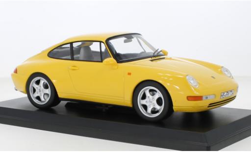 Modelauto Porsche 911 Carrera geel 1994 1/18 Norev