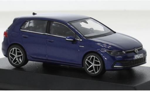 Modelauto Volkswagen Golf Base VIII metallic blauw 2020 1/43 Norev