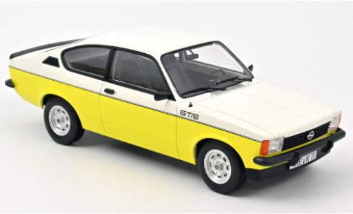 Modelauto Opel Kadett C GT/E C wit/geel 1977 1/18 Norev
