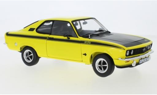 Modelauto Opel Manta A GT/E geel/mat-zwart 1975 1/18 Norev