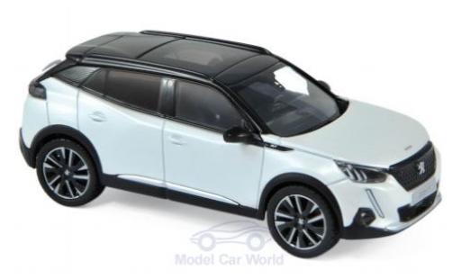 Modelauto Peugeot 2008 GT metallic wit 2020 1/43 Norev