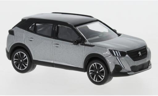 Modelauto Peugeot 2008 Base metallic grijs/zwart 2020 1/64 Norev
