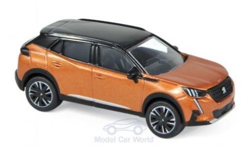 Modelauto Peugeot 2008 Base metallic oranje/zwart 2020 1/64 Norev