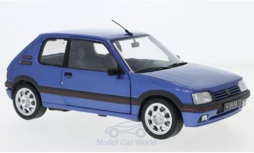 Modelauto Peugeot 205 GTI 1.9 metallic blauw 1992 1/18 Norev