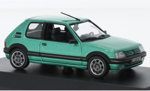 Modelauto Peugeot 205 GTI Griffe metallic groen 1990 1/43 Norev