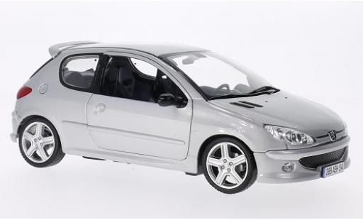 Modelauto Peugeot 206 RC grijs 2003 1/18 Norev