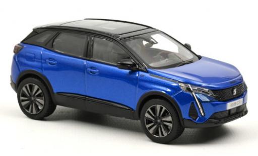 Modelauto Peugeot 3008 GT zwart Pack metallic blauw 2021 1/43 Norev