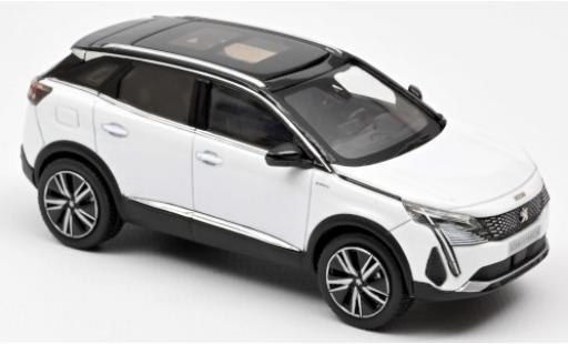 Modelauto Peugeot 3008 GT Hybrid4 metallic wit 2020 1/43 Norev