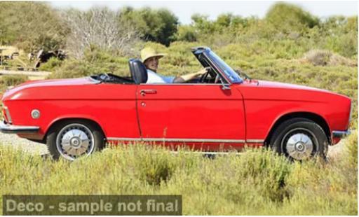 Modelauto Peugeot 304 Cabriolet rood 1972 1/18 Norev