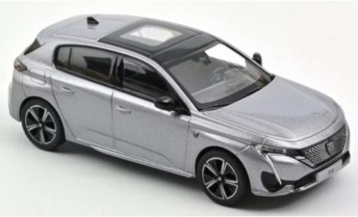 Modelauto Peugeot 308 GT metallic grijs 2021 1/43 Norev