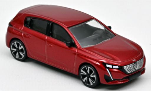 Modelauto Peugeot 308 Base metallic rood 2021 1/64 Norev