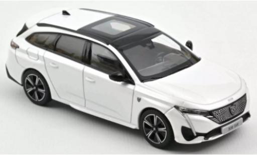 Modelauto Peugeot 308 GT SW metallic wit 2021 1/43 Norev