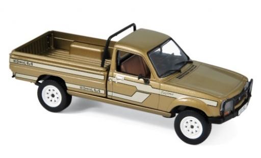 Modelauto Peugeot 504 Pick Up California Dangel 4x4 metallic beige/Dekor 1985 1/43 Norev