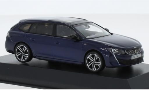 Modelauto Peugeot 508 SW GT metallic blauw 2018 1/43 Norev