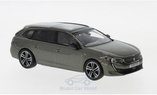 Modelauto Peugeot 508 SW GT metallic grijs 2018 1/43 Norev