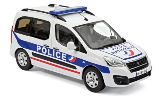 Modelauto Peugeot Partner Base Politie Nationale (F) 2017 1/18 Norev