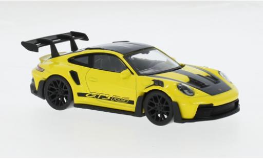Modelauto Porsche 911 GT3 R S geel/zwart 2022 1/43 Norev