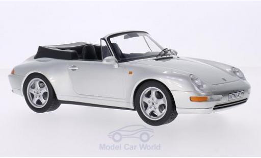 Modelauto Porsche 911 SC Carrera Cabriolet grijs 1994 kap liegt ein 1/18 Norev