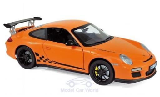 Modelauto Porsche 911 GT3 RS ( II) oranje 2009 1/18 Norev