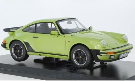 Modelauto Porsche 911 Turbo 3.3 metallic groen 1978 1/18 Norev