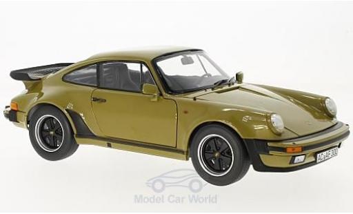 Modelauto Porsche 911 Turbo 3.3 olijfgroen 1977 1/18 Norev