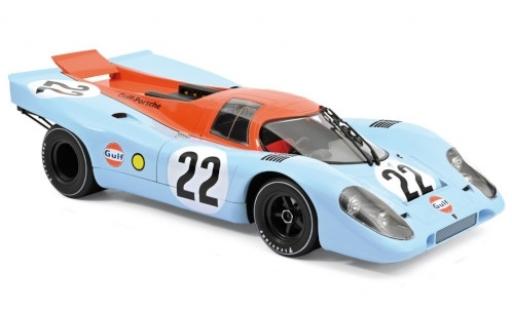 Modelauto Porsche 917 1970 K RHD No.22 Gulf 24h Frankreich D.Hobbs/R.Attwood 1/12 Norev