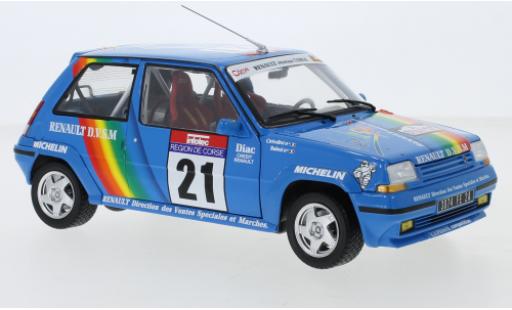Modelauto Renault 5 GT Turbo Rallye Supercinq GT Turbo No.21 Tour de Corse 1990 J-P.Cirindini/C.Balesi 1/18 Norev