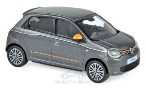 Modelauto Renault Twingo Base metallic grijs/oranje 2019 1/43 Norev