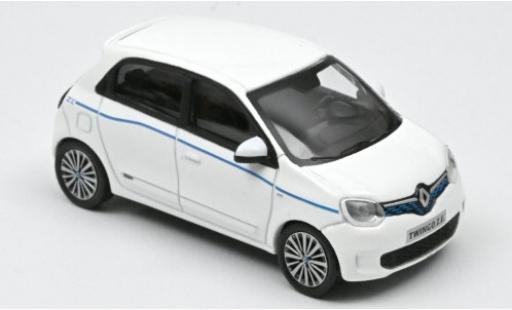 Modelauto Renault Twingo Z.E. wit/blauw 2020 1/43 Norev