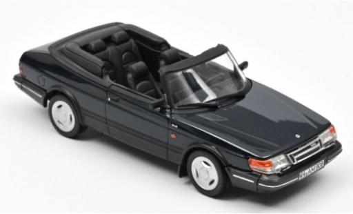 Modelauto Saab 900 Turbo 16 Cabriolet metallic blauw 1992 1/43 Norev