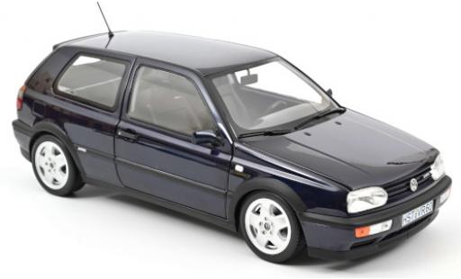 Modelauto Volkswagen Golf VR6 III metallic blauw 1996 1/18 Norev