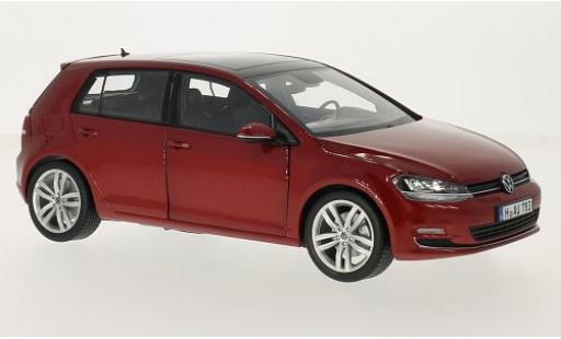 Modelauto Volkswagen Golf Base VII metallic rood 2014 sans Vitrine 1/18 Norev