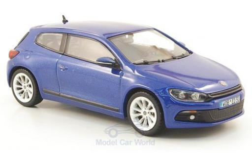 Modelauto Volkswagen Scirocco Base 3 metallic blauw 2008 1/43 Norev
