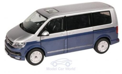 Modelauto Volkswagen T6 T6 Multivan metallic blauw/grijs 2015 Generation Six 1/18 NZG