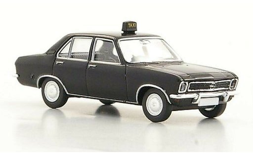Opel Ascona A Taxi 1/87 Brekina zwart 4-Turer modelauto