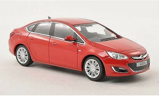 Opel Astra Limousine 1/43 Minichamps J Sedan rood 2012 modelauto