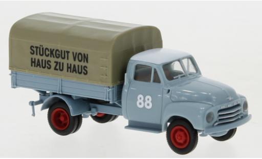 Modelauto Opel Blitz Base PP blauwgrijse 1/87 Brekina