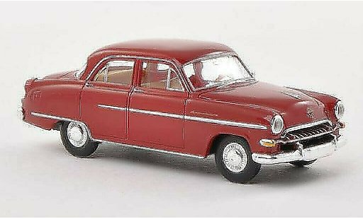Opel Kapitan 1954 1/87 Brekina rood modelauto
