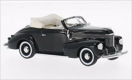 Opel Kapitan Vorkrieg 1/43 Neo Hebmuller Cabriolet zwart 1940 modelauto