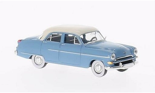 Opel Kapitan Base 1/87 Brekina blauw/wit modelauto