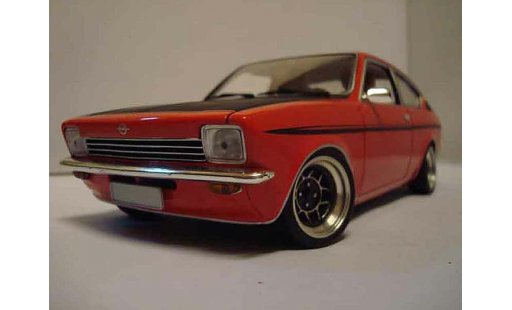 Opel Kadett C coupe 1/18 Minichamps sr 1976 rood modelauto