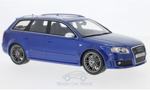 Modelauto Audi RS4 berline (B7) metallic blauw 2005 1/18 Ottomobile