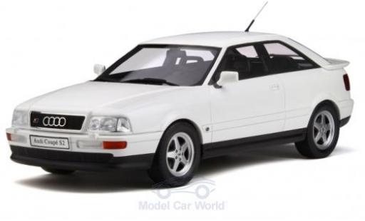Modelauto Audi S2 coupe metallic wit 1991 1/18 Ottomobile