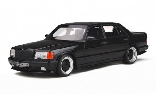 Modelauto Mercedes 560 Base 6.0 SEL AMG (W126) metallic zwart 1/18 Ottomobile