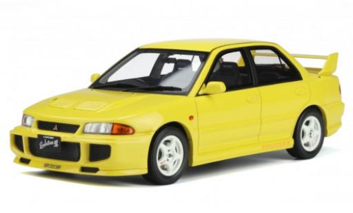 Modelauto Mitsubishi Lancer Evolution III EVO geel RHD 1995 1/18 Ottomobile