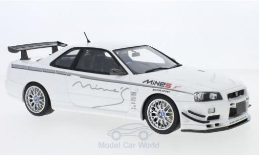 Modelauto Nissan Skyline R34 GT-R () MineS wit RHD 2011 1/18 Ottomobile