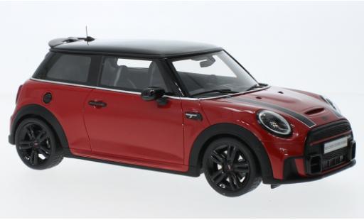 Modelauto Mini Cooper JCW S rood /zwart 2021 1/18 Ottomobile