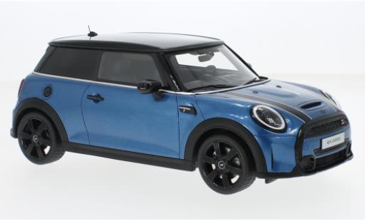 Modelauto Mini Cooper S metallic blauw/zwart 2021 1/18 Ottomobile